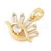 Brass Micro Pave Cubic Zirconia Pendants KK-U056-02G-2