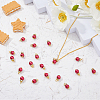 80Pcs Glass Pearl Pendants PALLOY-FH00015-4