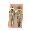 Alloy Natural Quartz Crystal Dangle Earrings FS-WG5338F-01-4