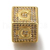 Brass Cubic Zirconia Beads KK-Q818-01G-G-1