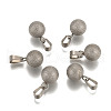 Non-Tarnish Round 303 Stainless Steel Pendants with 201 Stainles Steel Clasp STAS-M184-14B-2