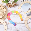 Horseshoe Wood Pendant Decorations WOOD-WH034-90-6