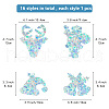16 Sheets 4 Styles Waterproof PVC Colored Laser Stained Window Film Static Stickers DIY-WH0314-075-2