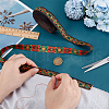 Ethnic Style Polyester Jacquard Rhombus Ribbon OCOR-WH0100-07-3