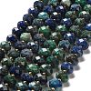 Natural Chrysocolla and Lapis Lazuli Beads Strands G-P573-A64-10x6mm-2