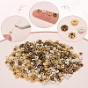 SOFPLATE 600pcs 4 Colors Tibetan Style Alloy Beads Daisy Spacer Beads TIBEB-SP0001-18-6