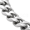 Non-Tarnish 304 Stainless Steel Cuban Link Chain Bracelet for Men Women BJEW-C048-02P-2