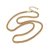 6MM 304 Stainless Steel Cuban Link Chain Necklaces for Women NJEW-B131-04G-4