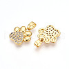 Brass Micro Pave Cubic Zirconia Pendants KK-T070-85G-2