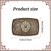 ANATTASOUL 2Pcs 2 Colors Western Alloy Belt Buckles FIND-AN0001-03-2