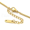 Ion Plating(IP) 201 Stainless Steel Crystal Rhinestone Butterfly Pendant Necklaces NJEW-K270-19G-3