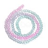 Transparent Painted Glass Beads Strands X-DGLA-A034-T1mm-A10-5
