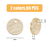 DICOSMETIC 60Pcs 2 Colors Brass Charms KK-DC0002-25-2
