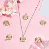 Beebeecraft 6Pcs Brass Locket Pendants KK-BBC0015-49-4
