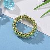 Round Glass Seed Beaded Finger Rings RJEW-JR00307-4