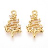 Brass Micro Pave Cubic Zirconia Pendants KK-N263-88G-1