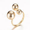 Brass Cuff Finger Rings RJEW-T001-22KC-1