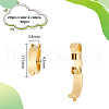 Unicraftale 40Pcs 2 Colors 304 Stainless Steel Fold Over Clasps STAS-UN0056-16-3