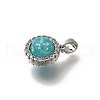 Brass Micro Pave Cubic Zirconia Pendants KK-K398-27P-02-2