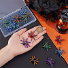 SUNNYCLUE 20Pcs Halloween Spider Glass Pendants FIND-SC0009-98-3