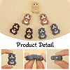 CHGCRAFT 16Pcs 4 Colors Squirrel Food Grade Eco-Friendly Silicone Focal Beads SIL-CA0003-02-5