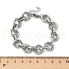 304 Stainless Steel Rolo Chain Bracelets for Women BJEW-S176-01P-C-5
