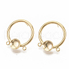 Brass Stud Earring Findings KK-T050-55G-NF-1