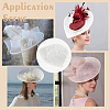 Linen Mini Hat Fascinator Base AJEW-WH0561-32E-6