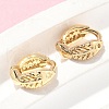 Fishbone Brass Hoop Earrings EJEW-Z102-32G-3