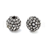 Rack Plating Brass Clear Cubic Zirconia Beads KK-S379-11AS-2