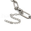 Non-Tarnish 304 Stainless Steel Oval Link Chains Bracelets for Men & Women BJEW-D042-21P-3