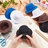  8Pcs 4 Colors Terry Fabric Mini Hat Fascinator Base AJEW-NB0005-99-3
