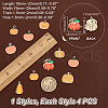 AHADERMAKER 44pcs 11 styles Thanksgiving Day Alloy Enamel Pendants ENAM-GA0001-08-2