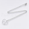 Non-Tarnish 201 Stainless Steel Kitten Pendant Necklaces NJEW-T009-JN132-40-1-2