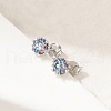 925 Sterling Silver Moissanite Rhinestone Stud Earrings EJEW-U042-05P-03-4