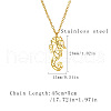 Stainless Steel Geometric Artistic Hollow Animal Pendant Necklaces JK0174-8-1