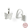 Anti-Tarnish Rhodium Plated 925 Sterling Silver Micro Pave Cubic Zirconia Pendant Bails STER-P034-13P-5
