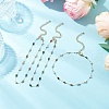 304 Stainless Steel Chain Anklets for Women AJEW-AN00691-1