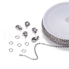 10M 304 Stainless Steel Cable Chains DIY-YW0003-59-4