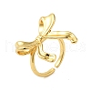 Bowknot Brass Open Cuff Finger Rings for Women RJEW-A048-30G-1