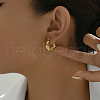 Twisted Stainless Steel Hoop Earrings for Women JB8959-1