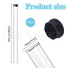 Acrylic Incense Storage Tube with Black Cap for Incense Sticks AJEW-WH0561-31-2
