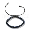 5Pcs 5 Style Adjustable Braided Imitation Leather Cord Bracelet Set with Waxed Cord for Men BJEW-F458-11-3