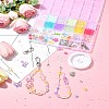 Glass with Transparent Acrylic Beads for DIY Mobile Phone Chain Making Kit DIY-FS0006-74A-10