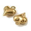 304 Stainless Steel Charms. Heart Charm STAS-A190-02A-G-2