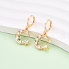 Moon Brass Micro Pave Cubic Zirconia Dangle Leverback Earrings EJEW-N058-10G-1