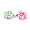 UV Plating Opaque Acrylic Beads MACR-N018-02-2