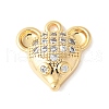 Brass Micro Pave Clear Cubic Zirconia Pendants KK-U064-07G-1