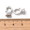 Brass Micro Pave Clear Cubic Zirconia Enhancer Shortener Pendant Bails KK-H483-02P-3