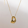 Brass Chunky Initial Pendant Necklaces WG97A63-04-1